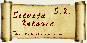 Silvija Kolović vizit kartica
